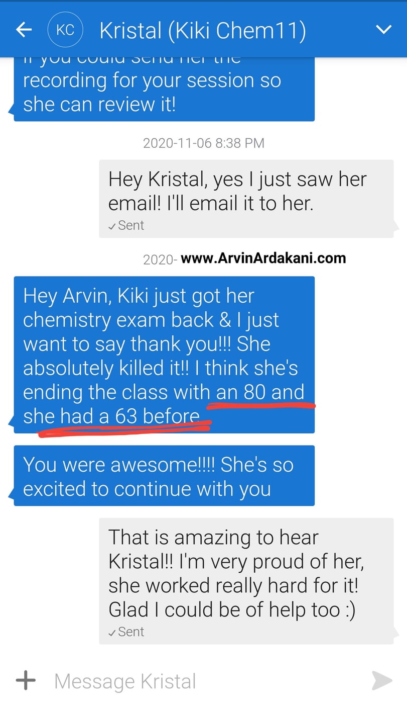 Kristal’s parent, 63 → 80